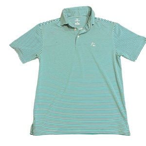 Rhoback Performance Golf Polo Striped Shirt Size S Designed in USA Made in Korea